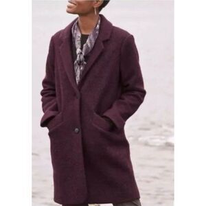 Marc New York Paige Pressed Boucle Knit Wool Blend Coat Size 20